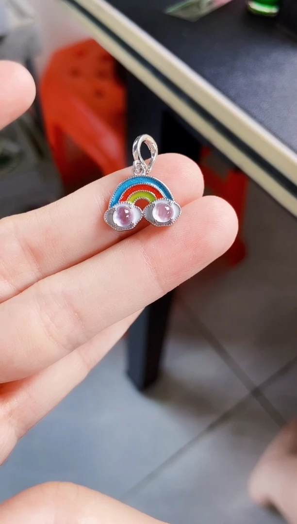 翡翠银S925镶嵌颈饰12389