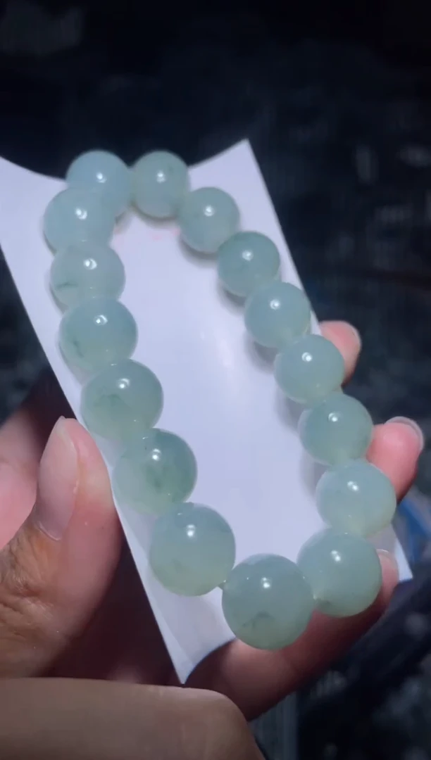 未镶嵌定制翡翠天然缅甸A货翡翠手串91