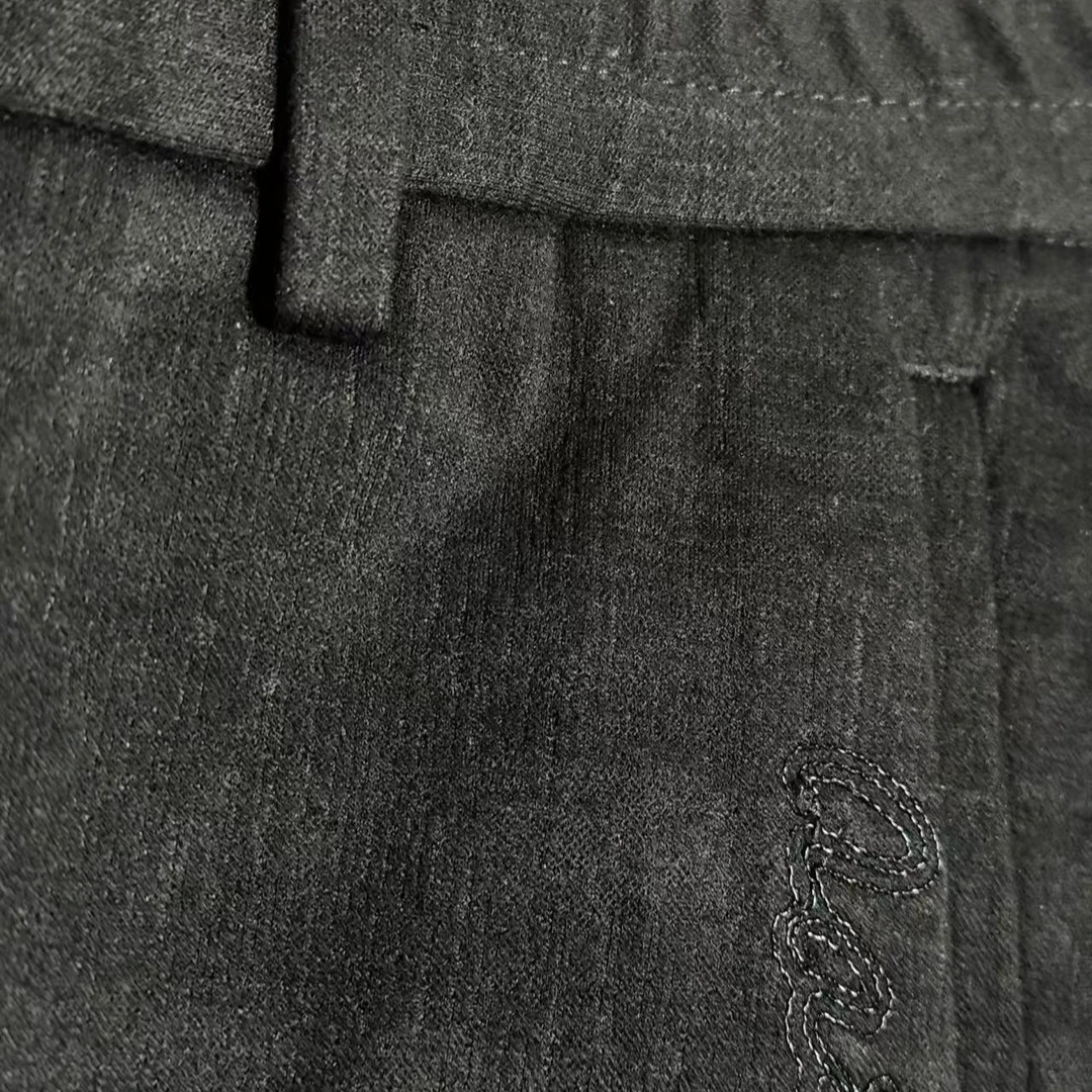 百搭时尚黑色休闲裤8712