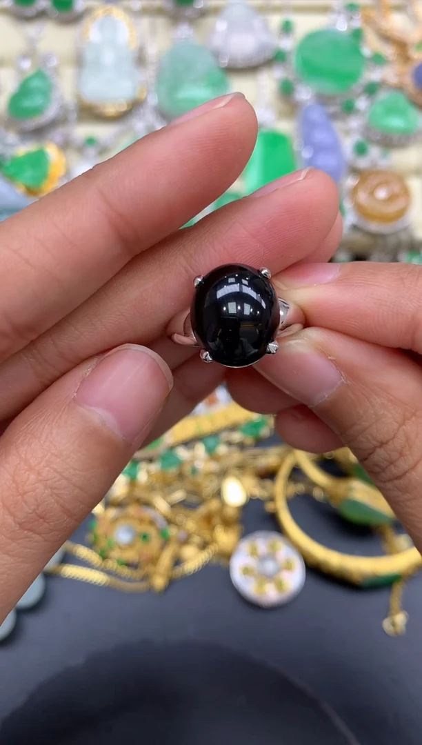 【闪购商品】翡翠戒指18K金镶嵌280-中国好珍宝
