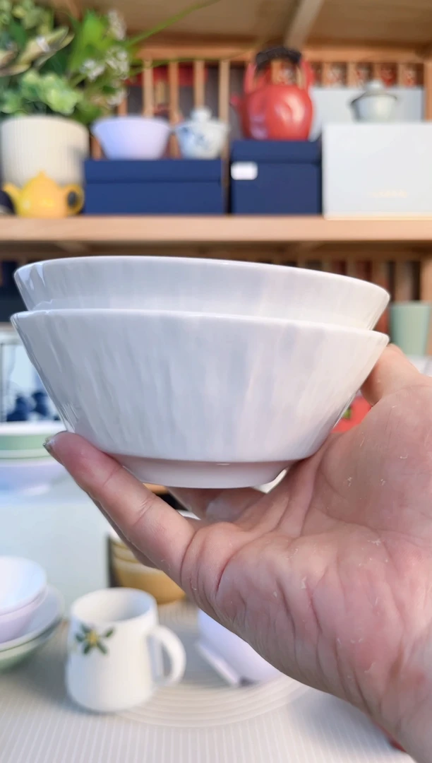 瓷片2个装高温白瓷4.5英寸碗