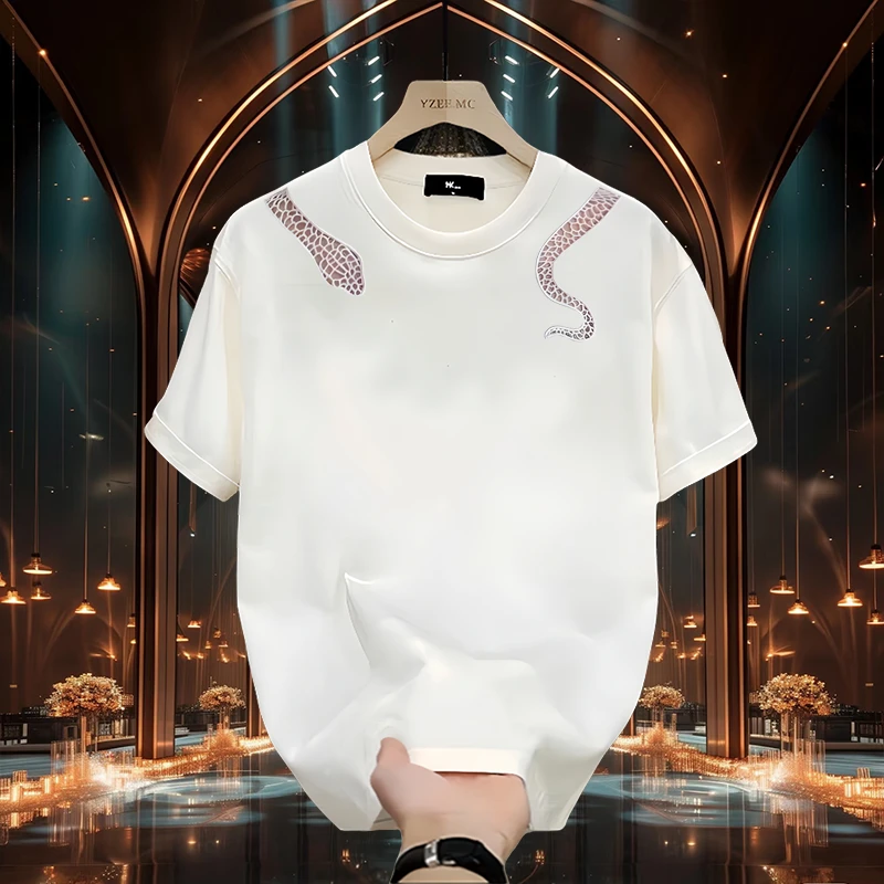 美式痞帅重棉短袖T恤青年男女款夏季ins潮牌街头宽松圆领上衣