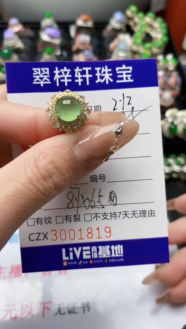 【闪购商品】翡翠戒指银S925镶嵌/1819