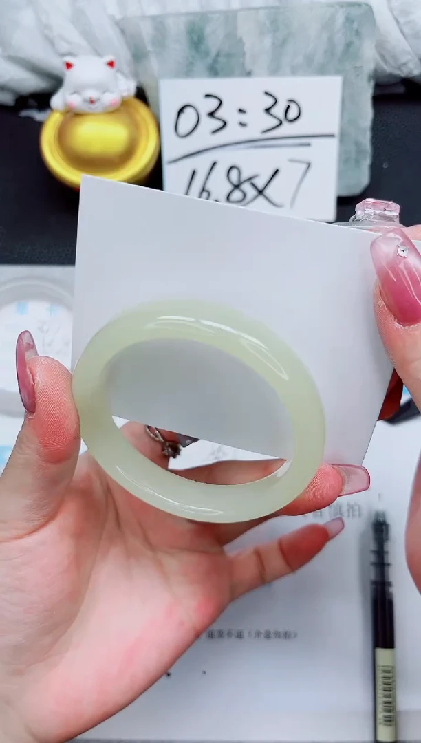 石英质玉未镶嵌手镯348-56.7