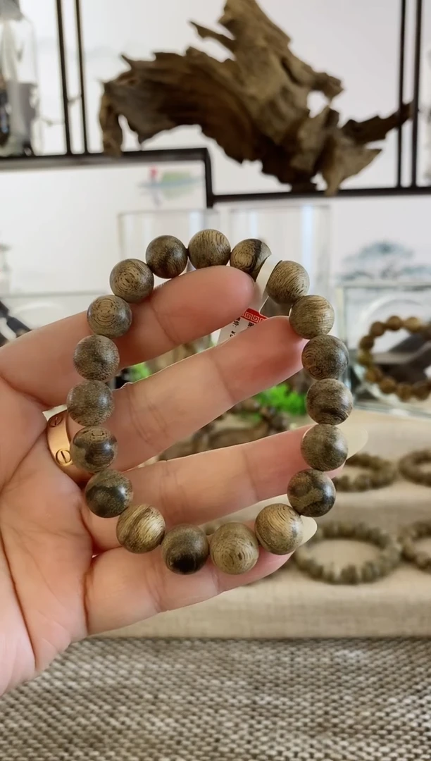 手串沉香正区老惠安陈年老料11+MM单圈