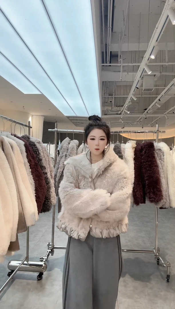 托斯卡纳羊皮羊毛B59621灰色