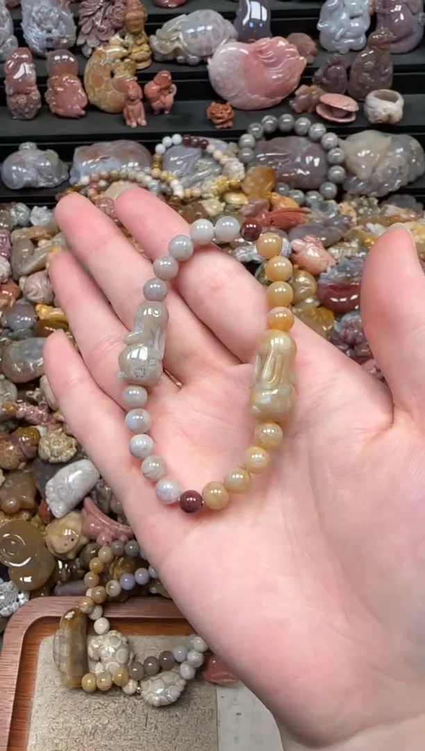 颈饰未镶嵌硅化珊瑚（珊瑚玉）609