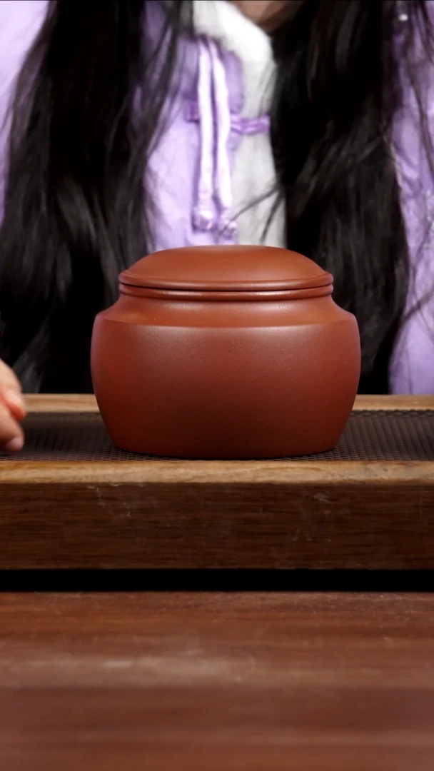 【闪购商品】紫砂茶壶四号井底槽青茶叶罐350克