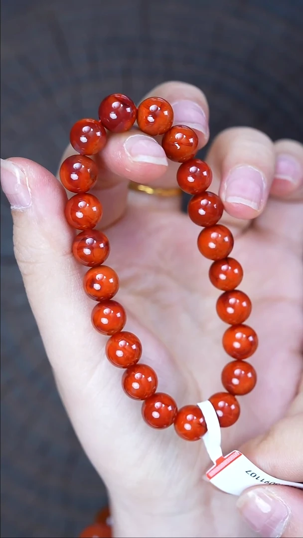 未镶嵌手串南红玛瑙无胶无裂瓦西原矿22.6g9mm+1107多样发其一