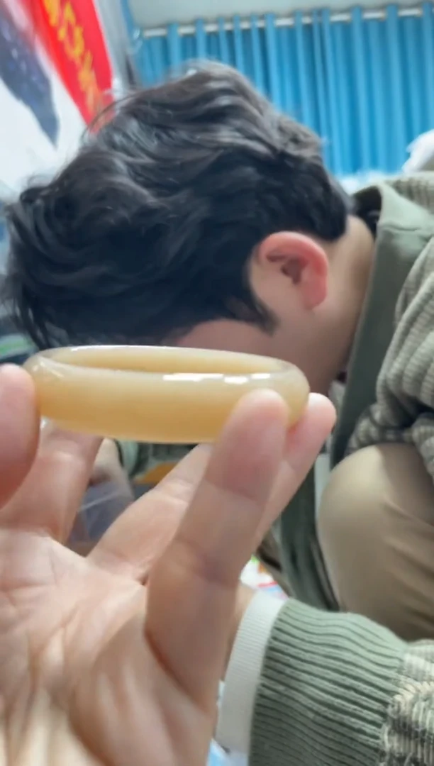 【闪购商品】和田玉颈饰未镶嵌A14藕粉正圈53