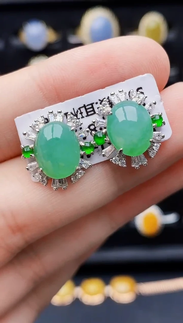银S925镶嵌戒指翡翠6102