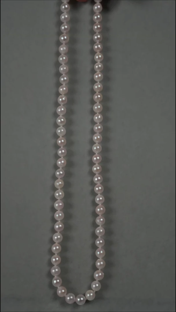 项链银S925镶嵌海水珍珠AK6-6.5mm