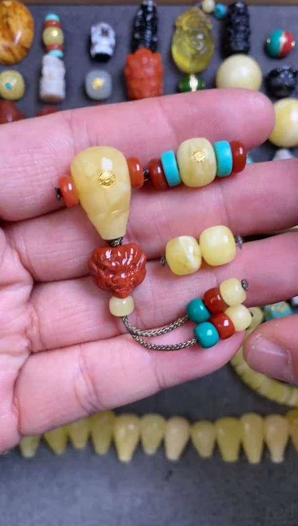 【闪购商品】蜜蜡珠宝奇石足金镶嵌7-9都能用