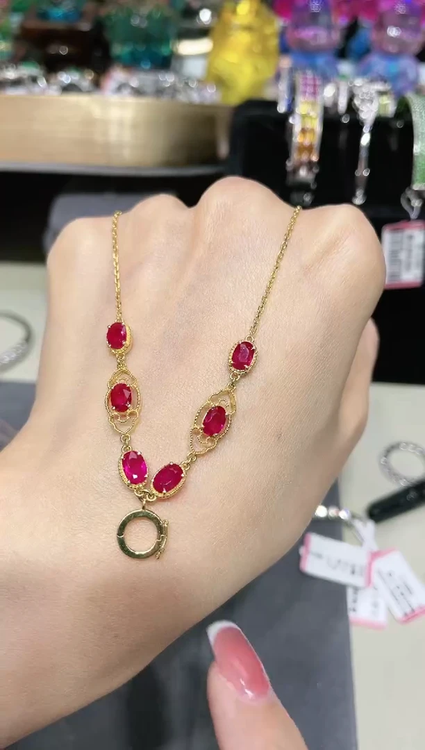 【闪购商品】红宝石项链18K金镶嵌·