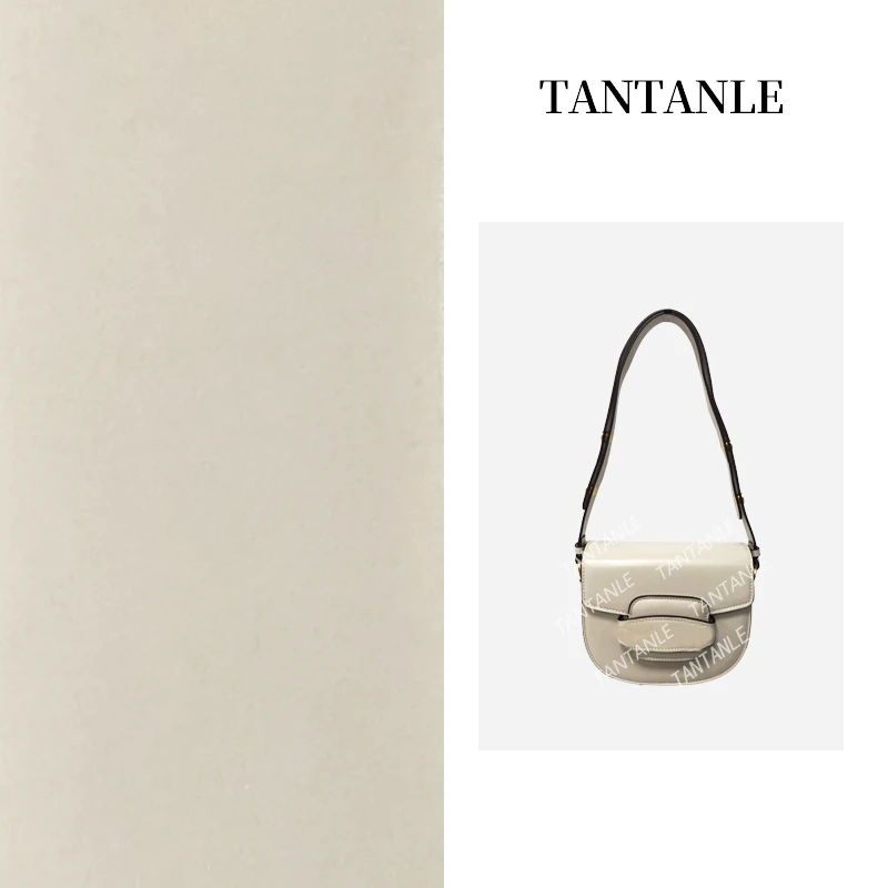 高定单肩斜跨时尚百搭休闲便携气质白色简约女包