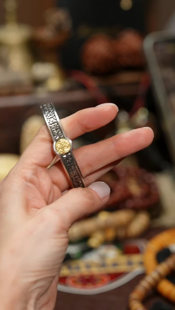 把件柏香籽/百香籽铜十字杵手镯