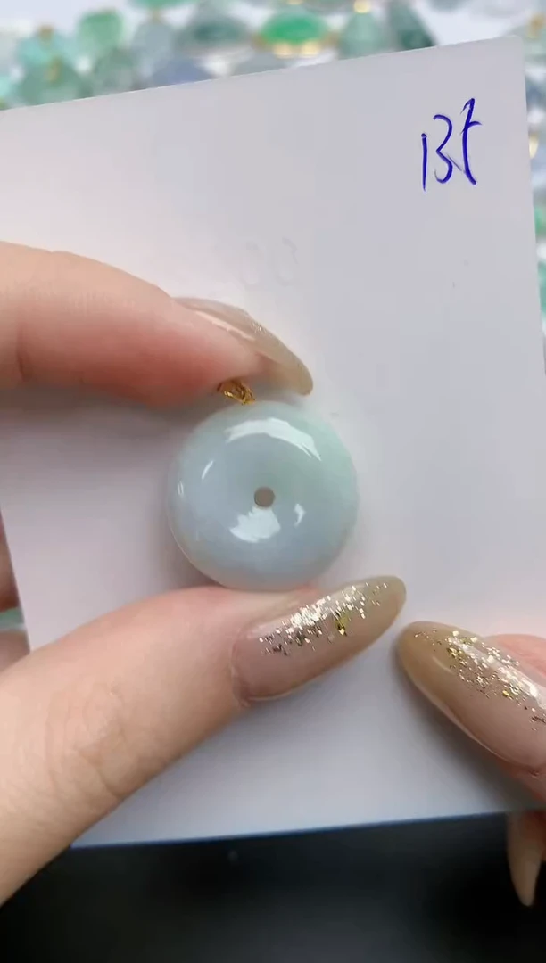 【闪购商品】翡翠颈饰18K金镶嵌天然缅甸翡翠A货