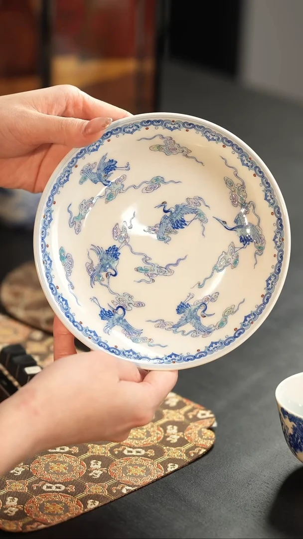 【闪购商品】杯蕴和堂斗彩仙鹤