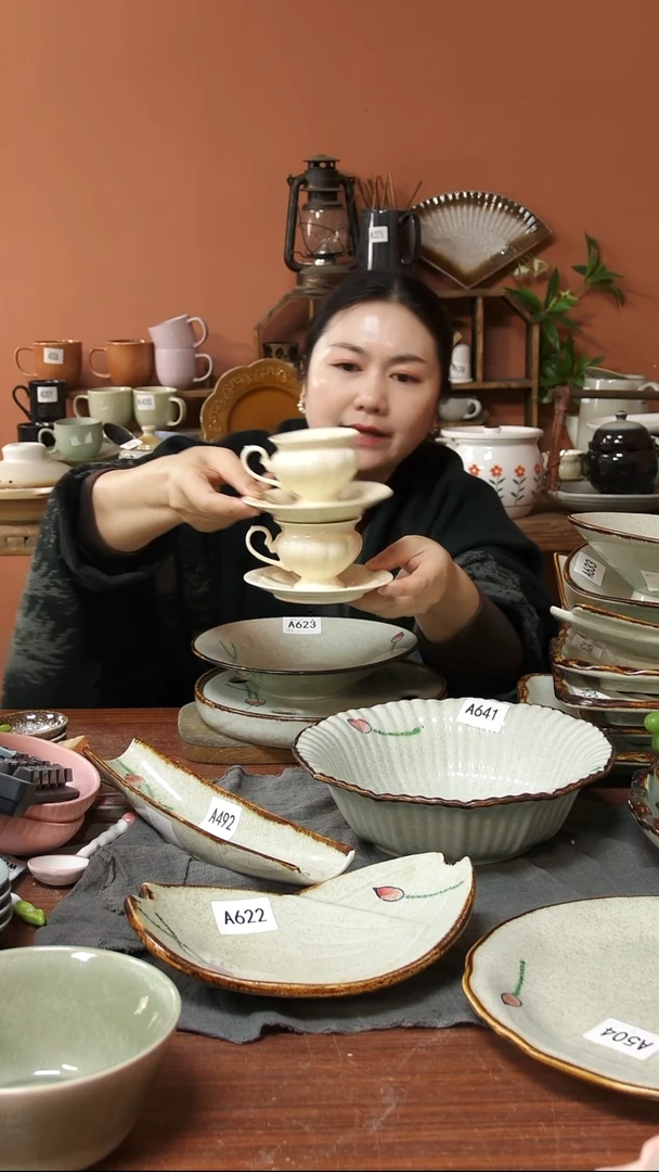 陶瓷A642  两套咖啡杯碟微瑕