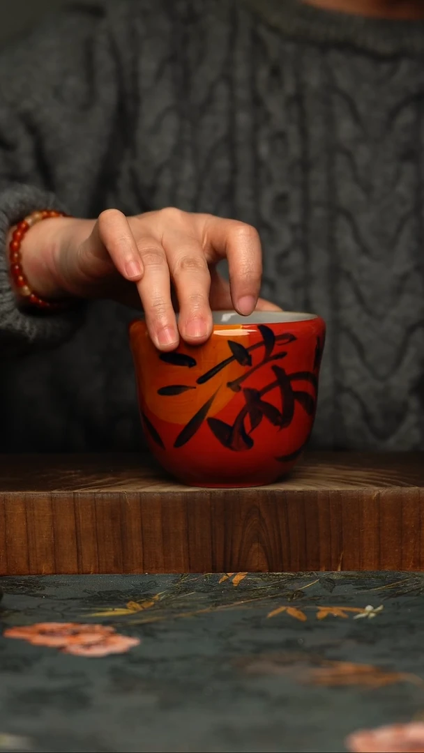 瓷片釉下彩手工手绘同款