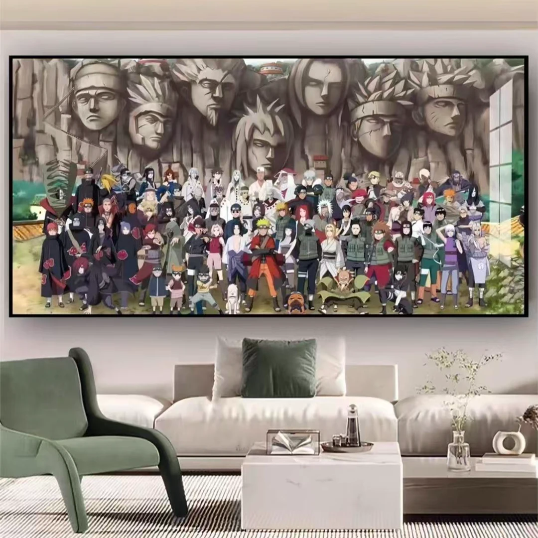 《火影忍者》挂画动漫鸣人卡卡西客厅装饰画火影大合集1画40*80