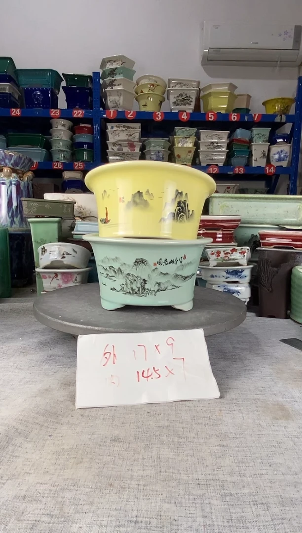 1906两只圆盆花盆