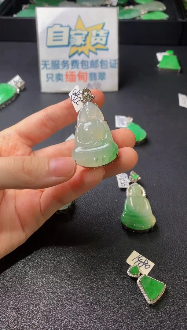 颈饰银S925镶嵌翡翠翡翠