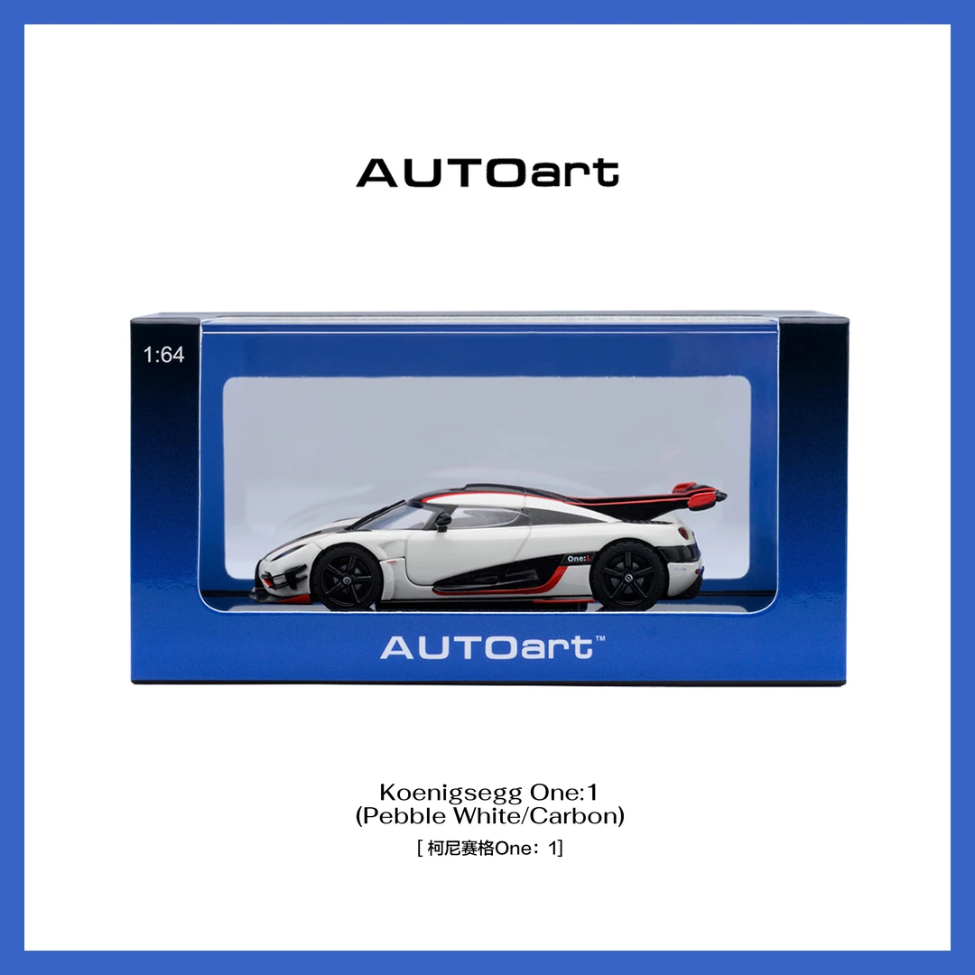 Autoart 1:64 柯尼赛格one:1 Pebble White/Carbon塑料车模