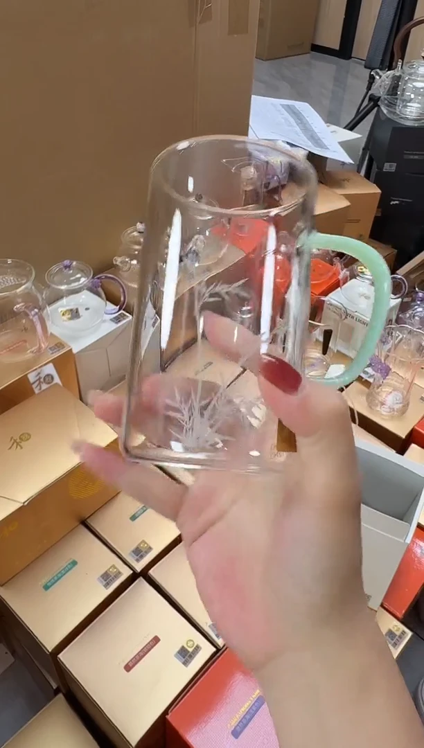 @@禾器晶彩清简杯节节高升浅玉色