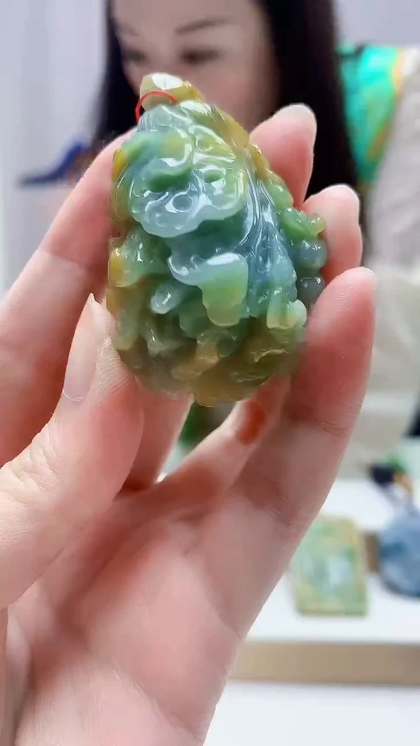未镶嵌定制翡翠4852zm-毛货挂件71白菜
