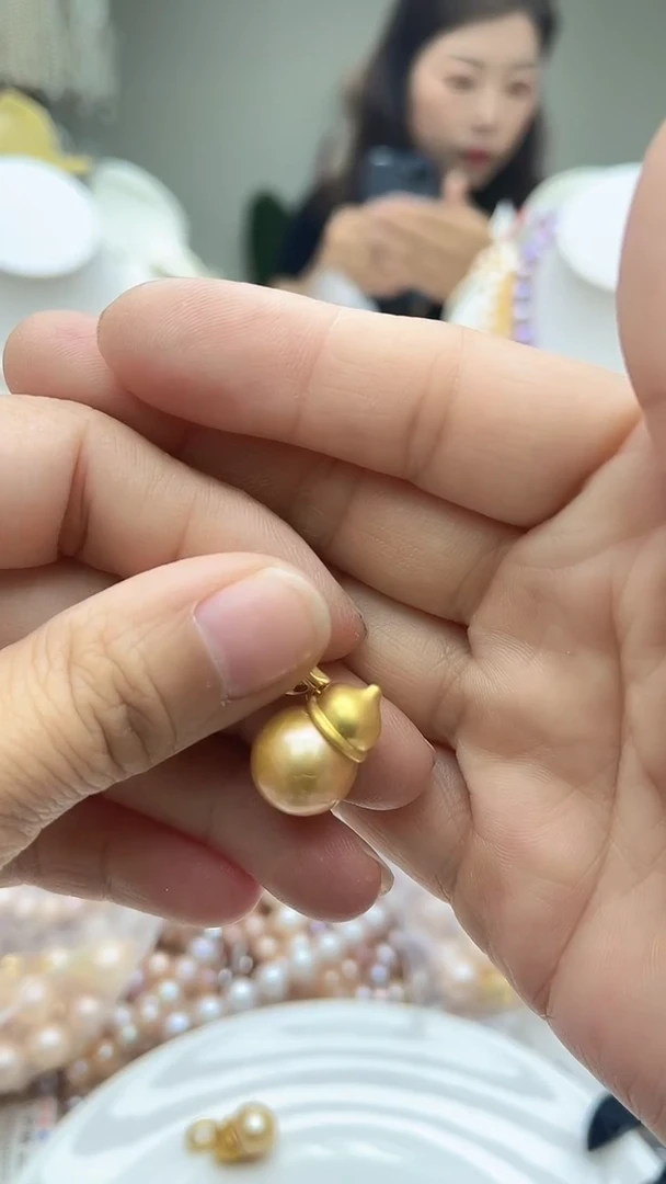 未镶嵌吊坠淡水珍珠黄色系 小福禄