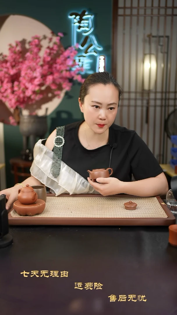 茶壶紫砂微瑕红朱段扁钟115cc辛少坤