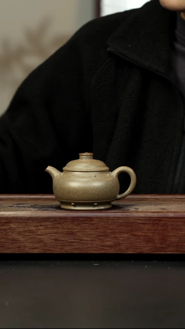 茶壶紫砂岩中泥三拼 小太极鼓