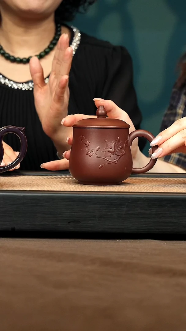 茶壶紫砂【P001】玉兰盖杯220c ZLM