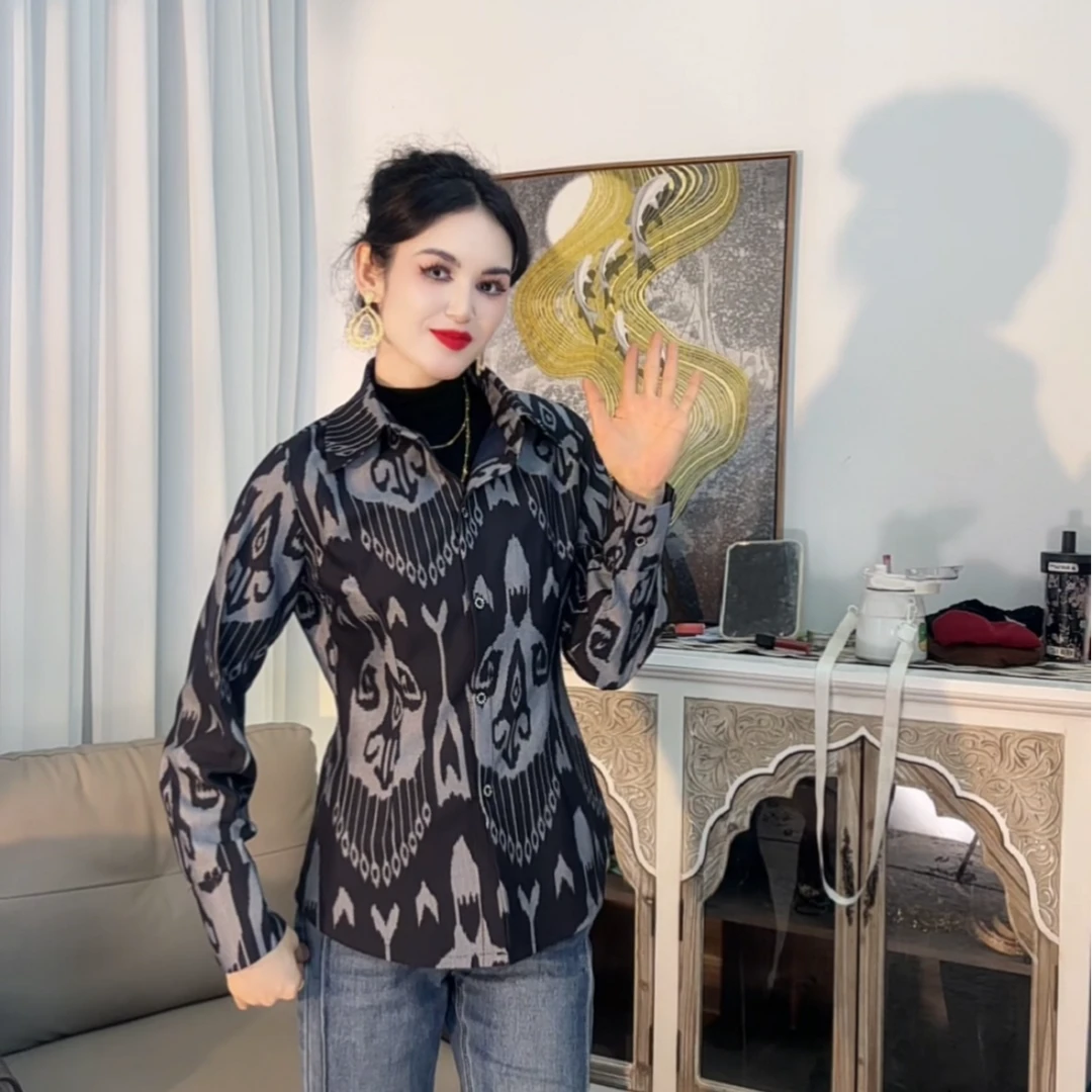 【艾特莱斯-衬衫】显瘦时尚气质网红秋冬修身紧身性感百搭