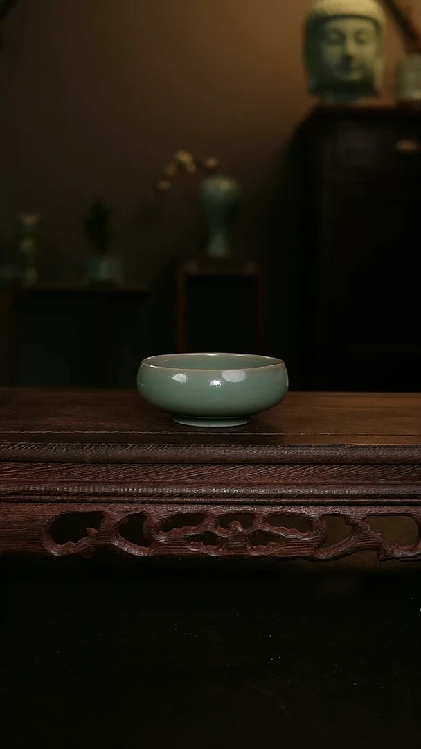 其他曹 仿古手工青绿普洱杯