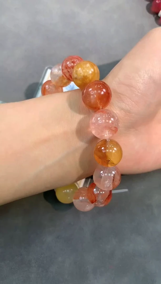 【闪购商品】水晶手链未镶嵌70号锦鲤胶花单圈15mm