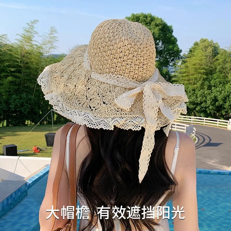 2025爆款网红草编帽高级感春夏户外出行通勤编织洋气高档高颜值