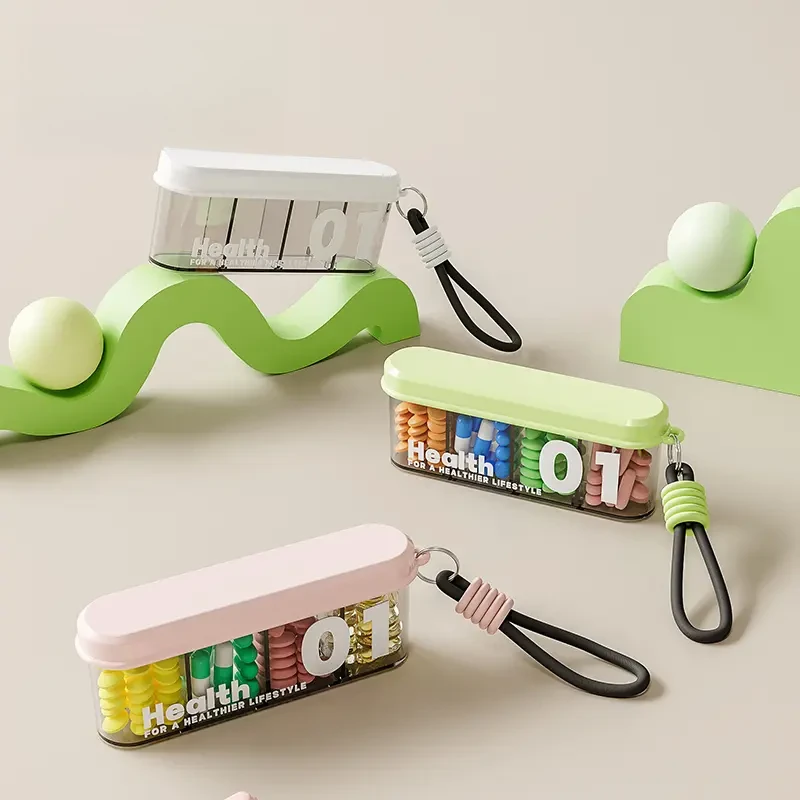 便携迷你随身小药丸药品分装盒药盒一周七天早中晚一日三餐密封LX