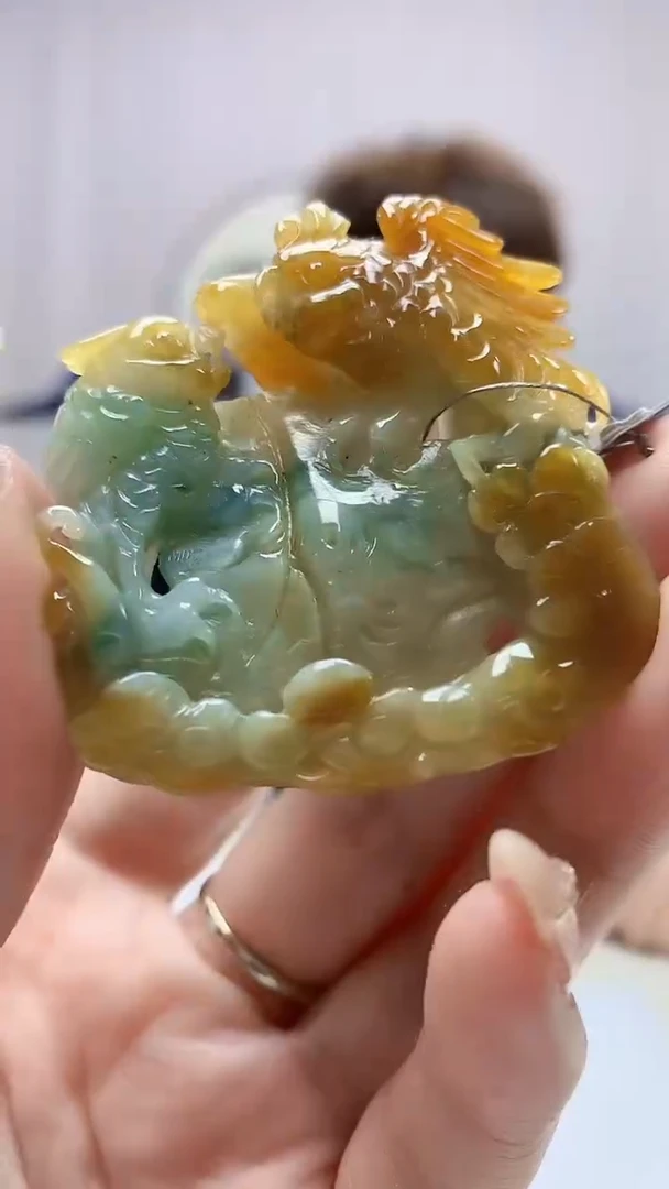 定制翡翠未镶嵌4868DD-毛货挂件65