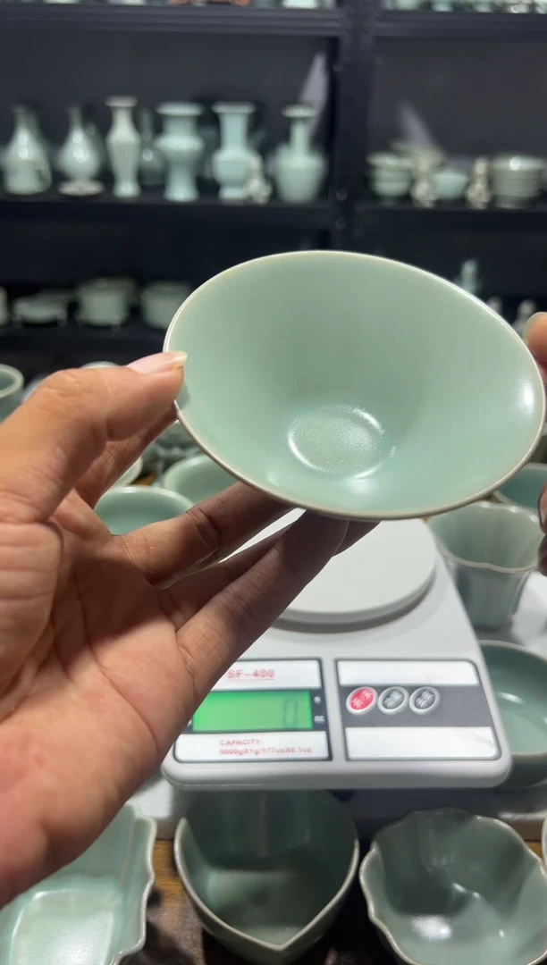 杯子精品原矿仿古釉汝瓷