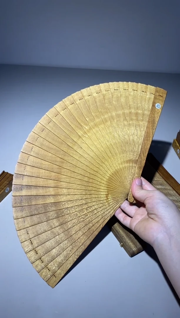 金丝楠21cm金丝楠木小叶桢楠扇453