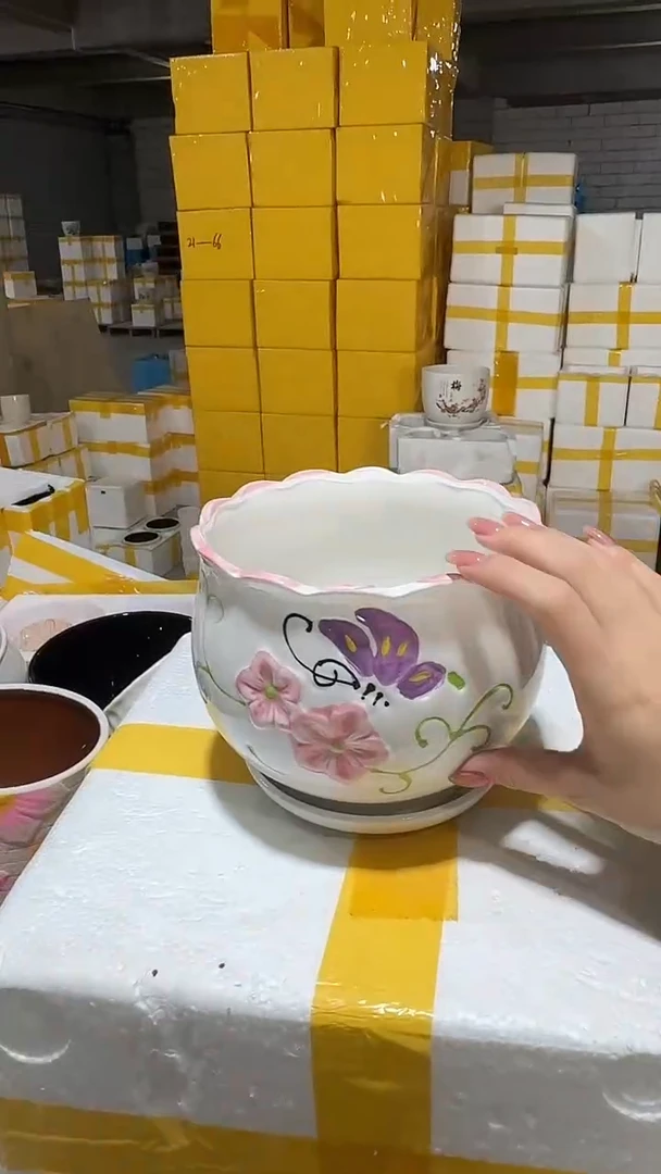 高温陶瓷花盆+E117