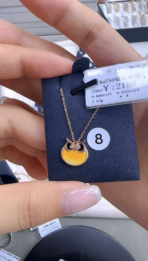 颈饰钻石18K金镶嵌18k金套链1925