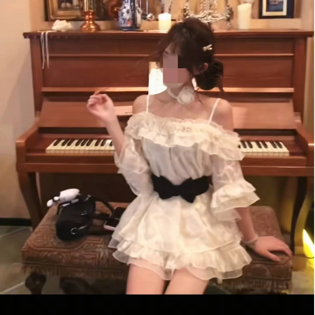 天鹅之梦 夏季新款纯欲风甜美温婉大方显瘦小众设计约会上衣半裙