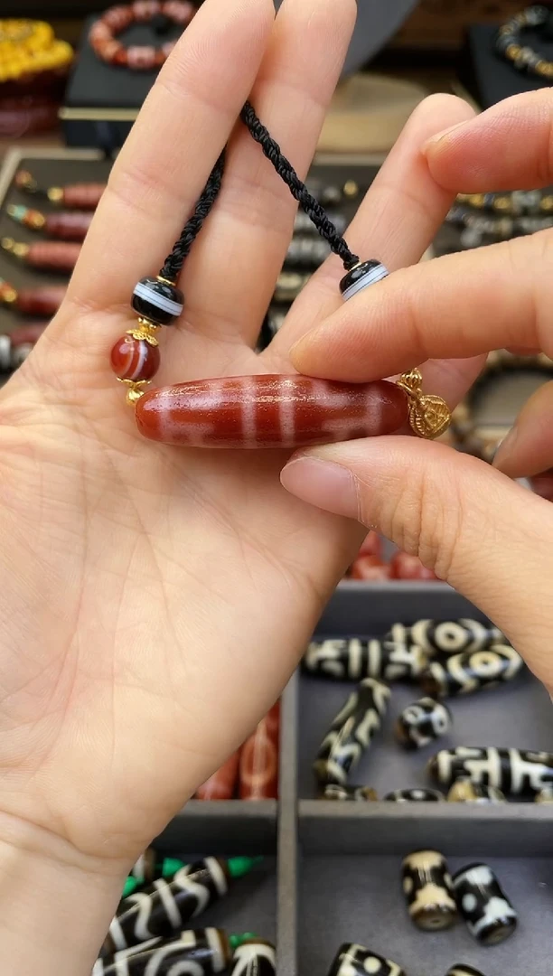 玛瑙/玉髓颈饰未镶嵌用****5美泓精品高油红肉无界颈饰