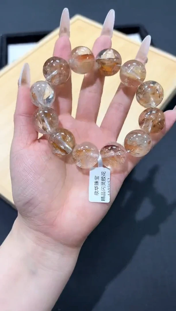 水晶手串未镶嵌66N多样性发其一【1条】默认微瑕19mm