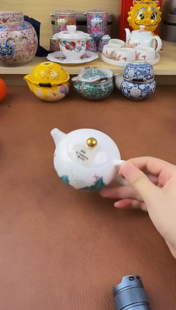 陶瓷茶具摆件旅行套组