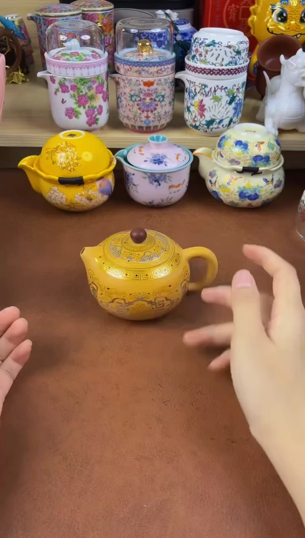 陶瓷茶具摆件旅行套组