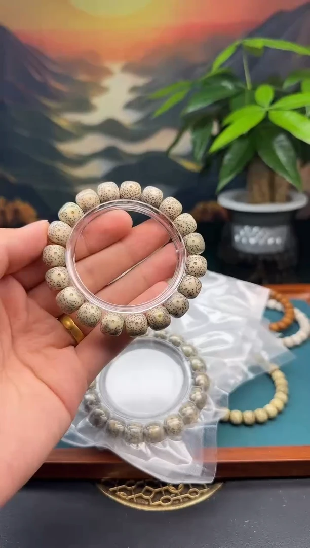 星月菩提手串原生态石玉料特大尺寸 12*11